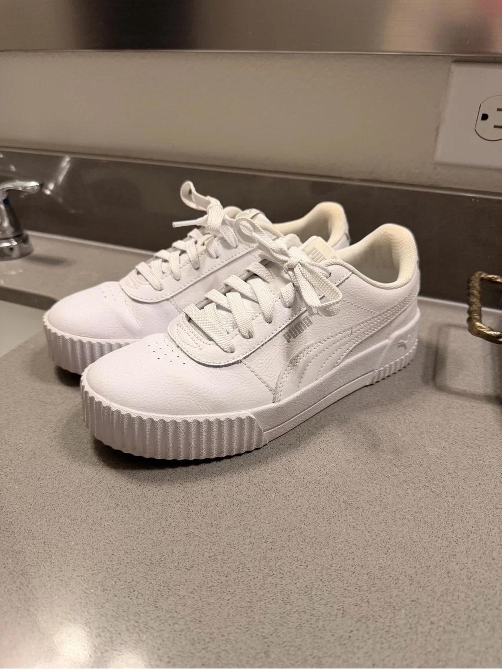 Puma White Platform Sneakers